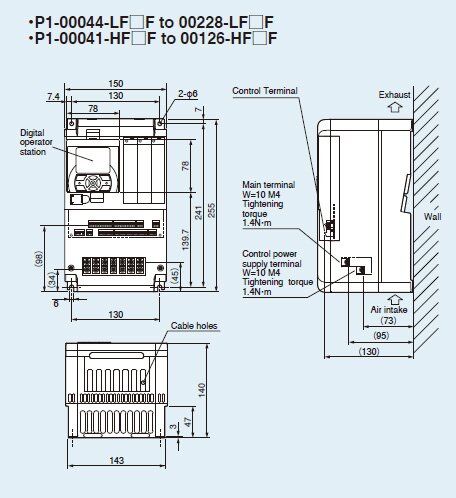 Hitachi SJP1 - P1-00228-LFUF - Hitachi AC Drives / VFD