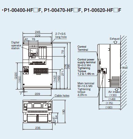 Hitachi SJP1 - P1-00620-HFUF - Hitachi AC Drives / VFD Drives