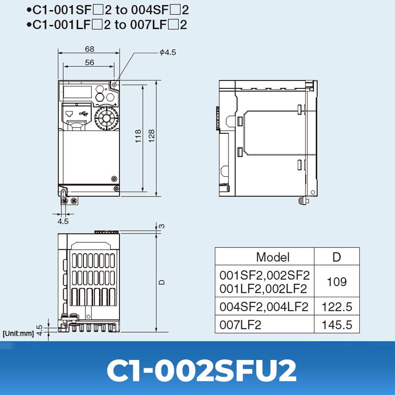 Hitachi C1-002SFU2 Inverter - Image 3